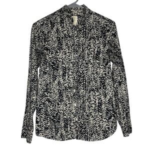 J. Crew The Perfect Shirt Cotton Ruffle Button Down Blouse Office Careerwear 0
